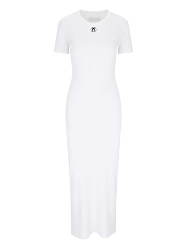 Maxi Sheath Dress With Logo - Marine Serre - Modalova