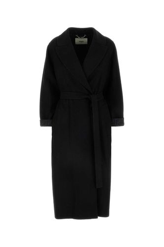 Fendi Black Wool Blend Coat - Fendi - Modalova