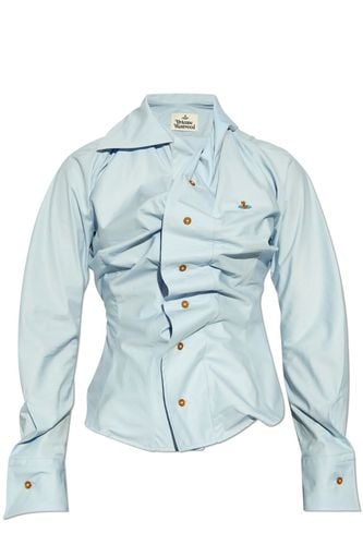 Orb Embroidered Buttoned Drunken Shirt - Vivienne Westwood - Modalova