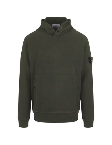 Military Green Hoodie With Buttons - Stone Island - Modalova