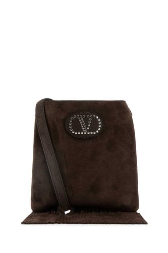 Brown Suede Nellcã´te Crossbody Bag - Valentino Garavani - Modalova