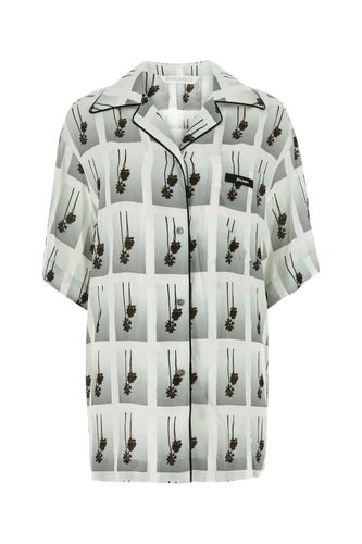 Printed Viscose Pyjama Shirt - Palm Angels - Modalova