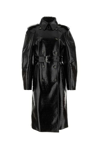 Black Synthetic Leather Faggi Coat - SportMax - Modalova