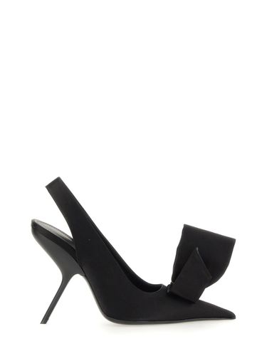 Sandal With Asymmetrical Bow - Ferragamo - Modalova