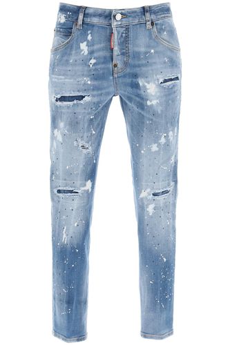 Cool Girl Jeans In Medium Ice Spots Wash - Dsquared2 - Modalova
