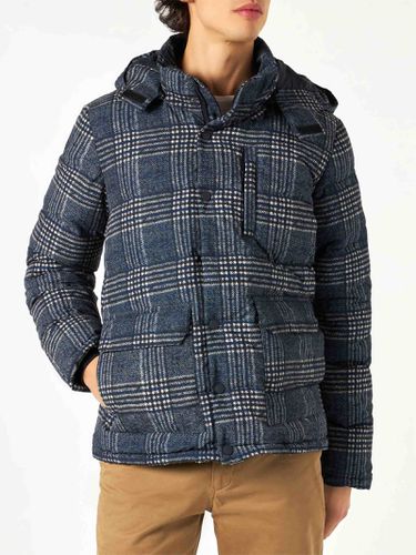 Man Hooded Down Padded Jacket Baxter With Prince Of Wales Print - MC2 Saint Barth - Modalova