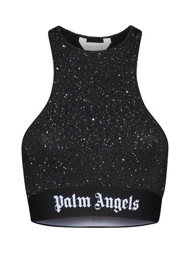 Soire Top In Black Viscose Blend - Palm Angels - Modalova