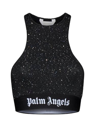 Soire Top In Black Viscose Blend - Palm Angels - Modalova