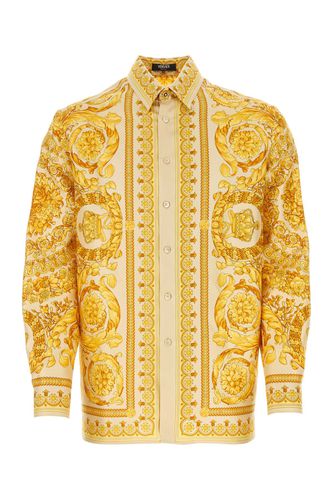 Versace Printed Satin Shirt - Versace - Modalova