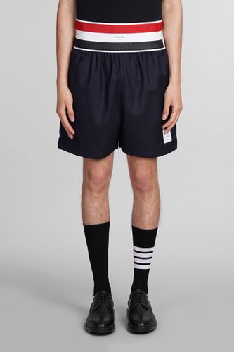 Thom Browne Shorts In Blue Wool - Thom Browne - Modalova