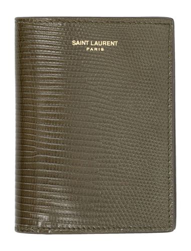 Lizard Credit Card Wallet - Saint Laurent - Modalova