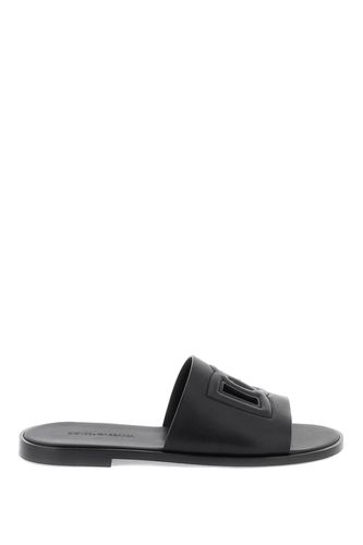 Calfskin Leather Slides - Dolce & Gabbana - Modalova