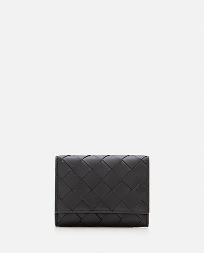 Tri-fold Zip Leather Wallet - Bottega Veneta - Modalova