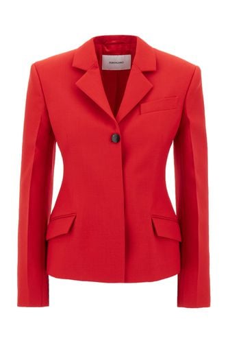 Ferragamo Red Wool Blazer - Ferragamo - Modalova