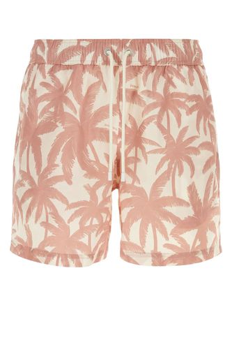 Printed Polyester Swimming Shorts - Palm Angels - Modalova