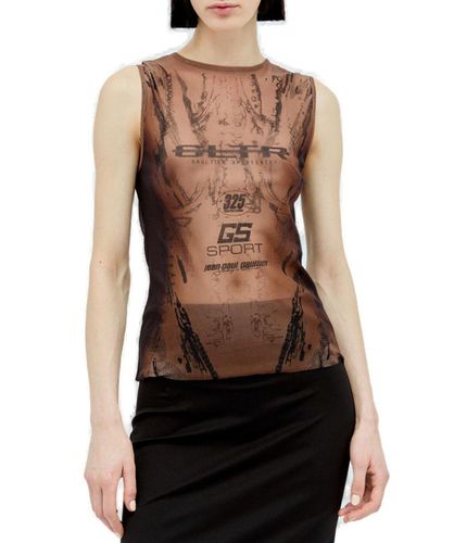 X Shayne Oliver Body-print Sleeveless Top - Jean Paul Gaultier - Modalova