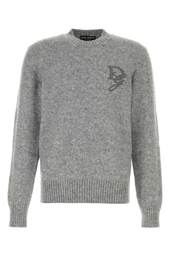 Melange Grey Nylon Blend Sweater - Dolce & Gabbana - Modalova