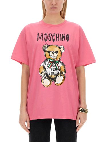 Moschino Teddy Print T-shirt - Moschino - Modalova