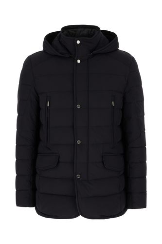 Midnight Blue Fabric Creig Down Jacket - Moorer - Modalova