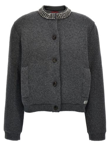 Padded Cardigan With Jewel Collar - Gucci - Modalova