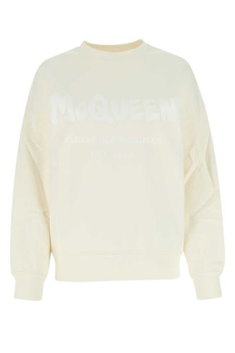 Ivory Cotton Oversize Sweatshirt - Alexander McQueen - Modalova