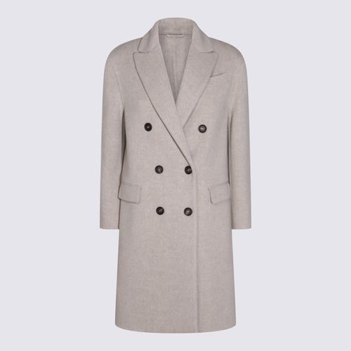 Brunello Cucinelli Beige Wool Coat - Brunello Cucinelli - Modalova