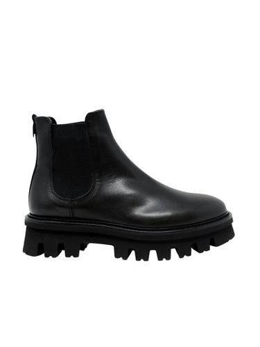 Black Leather Natalia Chelsea Ankle Boots - AGL - Modalova