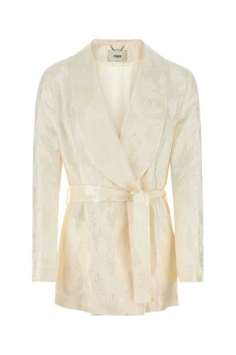 Fendi White Silk Blazer - Fendi - Modalova