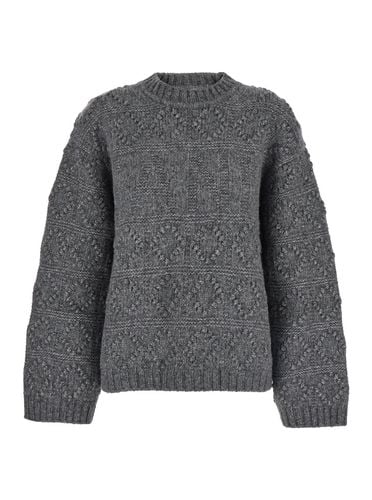 Bubble Crewneck Sweater In Wool Blend Woman - Ganni - Modalova