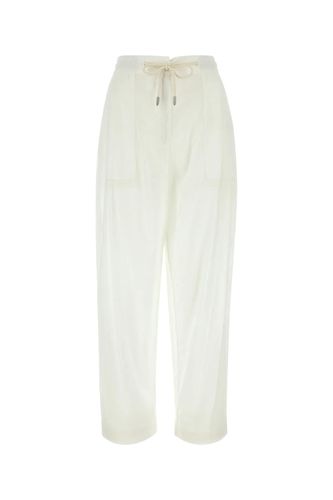 Emporio Armani White Cotton Pant - Emporio Armani - Modalova