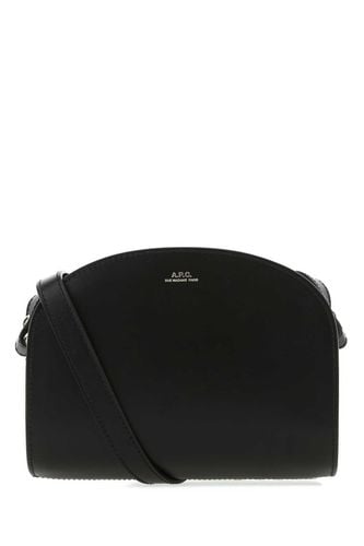A. P.C. Black Leather Mini Demi Lune Shoulder Bag - A.P.C. - Modalova
