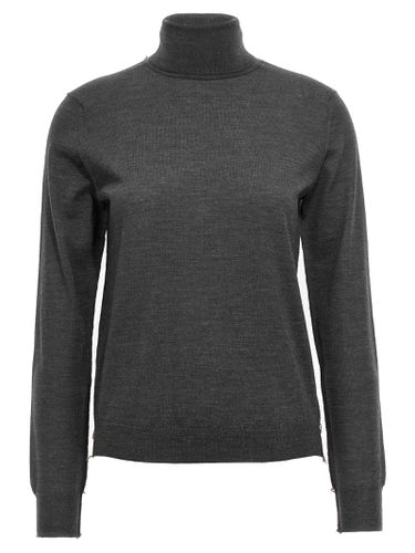 Stitching Wool Turtleneck Sweater - Maison Margiela - Modalova