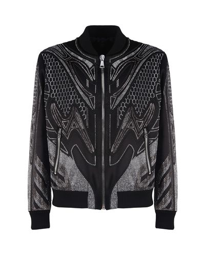 All-over Embroidered Jacket With Studs - Balmain - Modalova