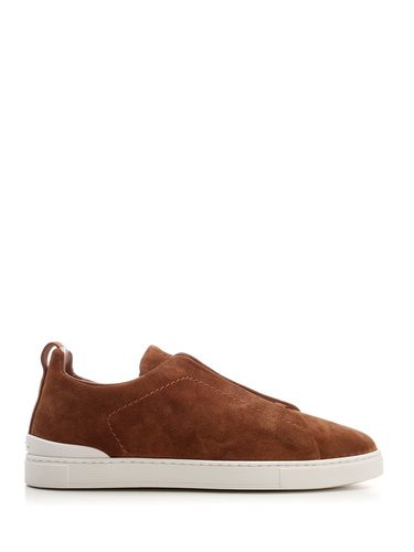 Zegna Brown Sneakers - Zegna - Modalova