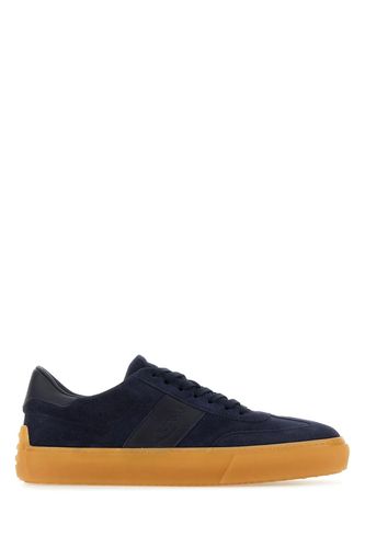 Tod's Navy Blue Suede Sneakers - Tod's - Modalova