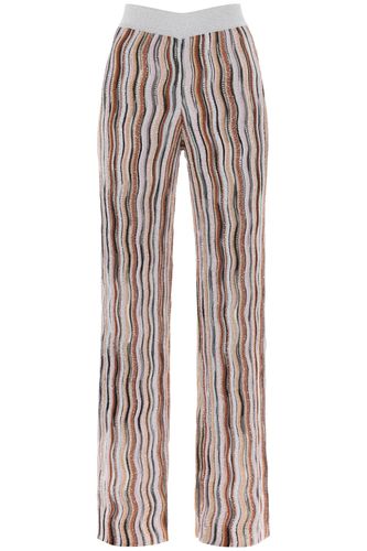 Sequined Knit Pants With Wavy Motif - Missoni - Modalova