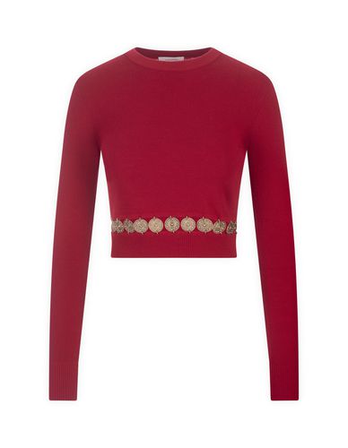 Short Pullover With Belt Detail - Paco Rabanne - Modalova