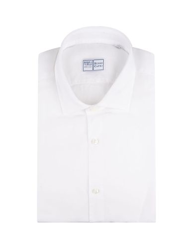 Fedeli White Linen Classic Shirt - Fedeli - Modalova