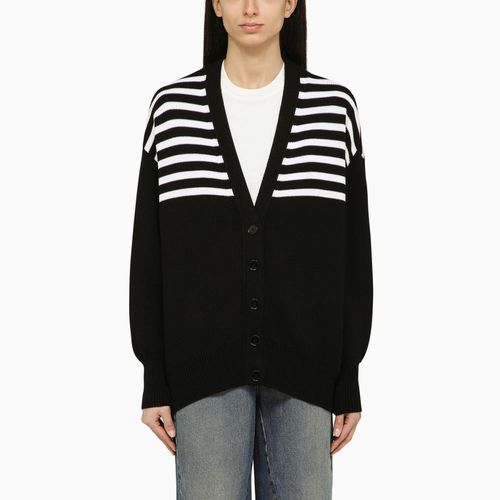 Black Striped Wool-blend Cardigan - Givenchy - Modalova
