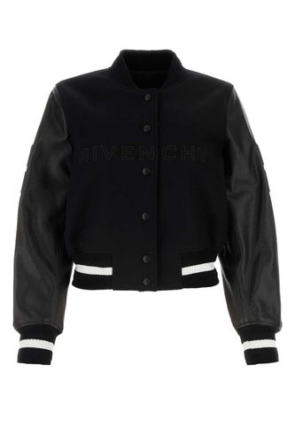 Black Wool Blend Bomber Jacket - Givenchy - Modalova