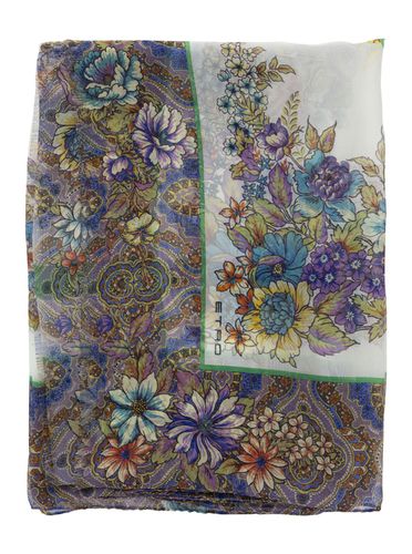 Scarf With bouquet Medaglioni Print In Silk Woman - Etro - Modalova
