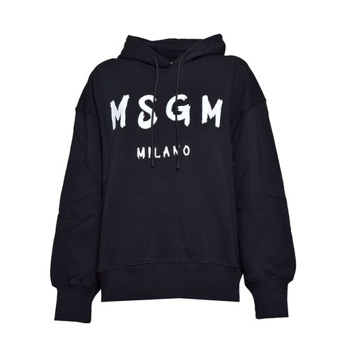 MSGM Logo Printed Drawstring Hoodie - MSGM - Modalova