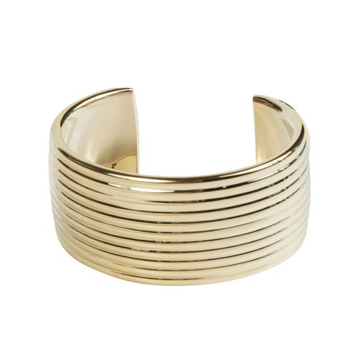 Gancini Wide Striped Bangle - Ferragamo - Modalova