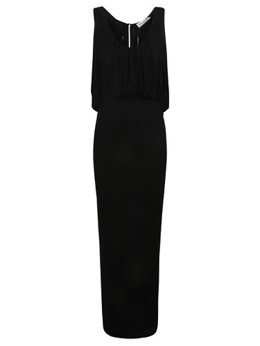 Ruffle Detail Sleeveless Slim Long Dress - Saint Laurent - Modalova