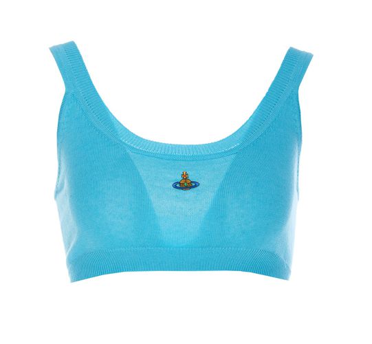 Orb Embroidered Knit Cropped Top - Vivienne Westwood - Modalova