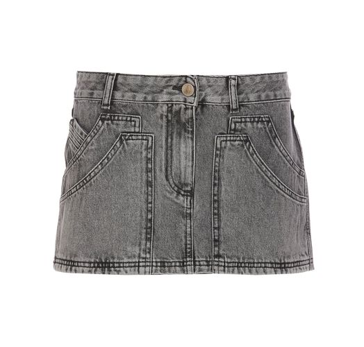 The Attico Denim Mini Skirt - The Attico - Modalova