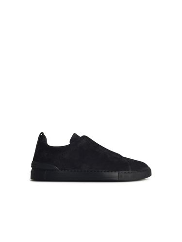 Triple Stitch Leather Sneakers - Zegna - Modalova