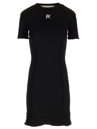 Black Mini Dress With Monogram - Palm Angels - Modalova