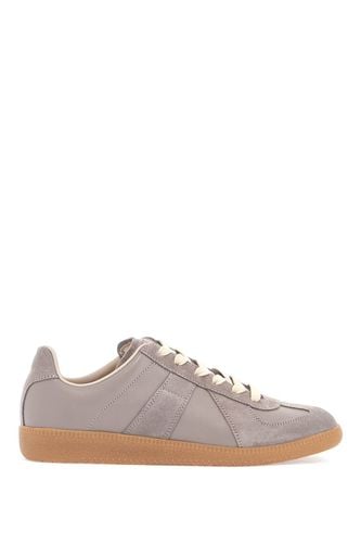 Dove Grey Leather Replica Sneakers - Maison Margiela - Modalova