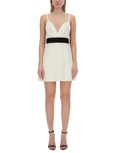 Short Dress With Shoulder Straps And Satin Belt - Dolce & Gabbana - Modalova